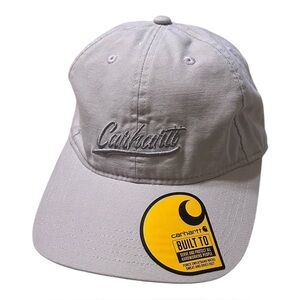 NWT Carhartt Womens Canvas Script Logo Baseball Hat Buckle Back Lilac Purple New